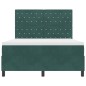 vidaXL Letto a Rete con Materasso e LED Verde Scuro 140x200 cm Velluto vidaXL Letto a Rete con Materasso e LED Verde Scuro 140x200 cm Velluto