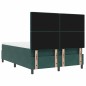 vidaXL Letto a Rete con Materasso e LED Verde Scuro 140x200 cm Velluto vidaXL Letto a Rete con Materasso e LED Verde Scuro 140x200 cm Velluto