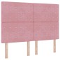 Letto Box Spring vidaXL con Materasso e LED Rosa 160x200 cm in Velluto