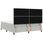 vidaXL Letto a Box Spring con Materasso e Luce LED Grigio Chiaro 180x200 cm Velluto