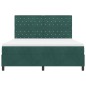 vidaXL Letto a Molle con Materasso e LED Verde Scuro 180x200 cm Velluto vidaXL Letto a Molle con Materasso e LED Verde Scuro 180x200 cm Velluto