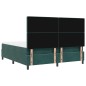vidaXL Letto a Molle con Materasso e LED Verde Scuro 180x200 cm Velluto vidaXL Letto a Molle con Materasso e LED Verde Scuro 180x200 cm Velluto
