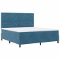 Letto a doghe vidaXL con materasso e LED Blu scuro 180x200 cm in velluto Letto a doghe vidaXL con materasso e LED Blu scuro 180x200 cm in velluto