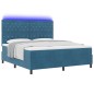 Letto a doghe vidaXL con materasso e LED Blu scuro 180x200 cm in velluto Letto a doghe vidaXL con materasso e LED Blu scuro 180x200 cm in velluto