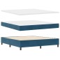 Letto a doghe vidaXL con materasso e LED Blu scuro 180x200 cm in velluto Letto a doghe vidaXL con materasso e LED Blu scuro 180x200 cm in velluto