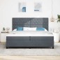 vidaXL Letto a Box con Materasso e LED Grigio Scuro 200x200 cm in Velluto vidaXL Letto a Box con Materasso e LED Grigio Scuro 200x200 cm in Velluto