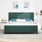 Letto a A molle con materasso e LED Verde scuro 200x200 cm Velluto