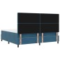 Letto a box spring vidaXL con materasso e LED blu scuro 200x200 cm in velluto