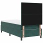 vidaXL Box Spring Letto con Materasso e LED Verde Scuro 90x190 cm Velluto