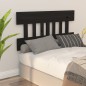 Testiera per Letto Nera 138,5x3x81 cm Legno Massello di Pino Testiera per Letto Nera 138,5x3x81 cm Legno Massello di Pino
