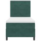 vidaXL Letto Box Spring con Materasso e LED Verde Scuro 90x200 cm Velluto vidaXL Letto Box Spring con Materasso e LED Verde Scuro 90x200 cm Velluto
