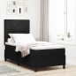 vidaXL Letto a Molle con Materasso e LED Nero 100x200 cm Velluto vidaXL Letto a Molle con Materasso e LED Nero 100x200 cm Velluto