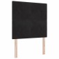 vidaXL Letto a Molle con Materasso e LED Nero 100x200 cm Velluto vidaXL Letto a Molle con Materasso e LED Nero 100x200 cm Velluto