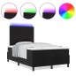 letto a molle vitaXL con materasso e LED nero 120x190 cm velluto