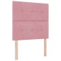 vidaXL Letto Box Spring con Materasso e LED Rosa 120x190 cm Velluto vidaXL Letto Box Spring con Materasso e LED Rosa 120x190 cm Velluto