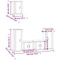 Set di Mobili Porta TV 5 pz Rovere Fumo in Legno Multistrato Set di Mobili Porta TV 5 pz Rovere Fumo in Legno Multistrato