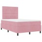 vidaXL Letto Box Spring con Materasso e LED Rosa 120x190 cm Velluto vidaXL Letto Box Spring con Materasso e LED Rosa 120x190 cm Velluto