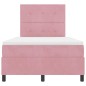 vidaXL Letto Box Spring con Materasso e LED Rosa 120x190 cm Velluto vidaXL Letto Box Spring con Materasso e LED Rosa 120x190 cm Velluto