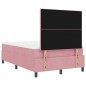 vidaXL Letto Box Spring con Materasso e LED Rosa 120x190 cm Velluto vidaXL Letto Box Spring con Materasso e LED Rosa 120x190 cm Velluto