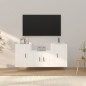 Set Mobili Porta TV 3 pz Bianco in Legno Multistrato Set Mobili Porta TV 3 pz Bianco in Legno Multistrato