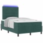 vidaXL Letto Box Spring con Materasso e LED Verde Scuro 120x200 cm Velluto vidaXL Letto Box Spring con Materasso e LED Verde Scuro 120x200 cm Velluto