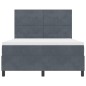 vidaXL Letto con Materasso e LED Grigio Scuro 140x190 cm Velluto vidaXL Letto con Materasso e LED Grigio Scuro 140x190 cm Velluto