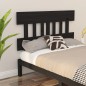 Testiera per Letto Nera 138,5x3x81 cm Legno Massello di Pino Testiera per Letto Nera 138,5x3x81 cm Legno Massello di Pino