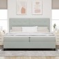vidaXL Letto Box Spring con Materasso e Luce LED Grigio Chiaro 200x200 cm Velluto