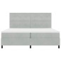 vidaXL Letto Box Spring con Materasso e Luce LED Grigio Chiaro 200x200 cm Velluto