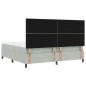vidaXL Letto Box Spring con Materasso e Luce LED Grigio Chiaro 200x200 cm Velluto