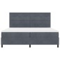 vidaXL Letto Box Spring con Materasso e LED Grigio Scuro 200x200 cm Velluto