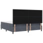 vidaXL Letto Box Spring con Materasso e LED Grigio Scuro 200x200 cm Velluto