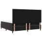 Letto a Molle con Materasso e LED Black 200x200 cm in Velluto