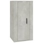 Set di Mobili Porta TV 3 pz Grigio Cemento in Legno Multistrato Set di Mobili Porta TV 3 pz Grigio Cemento in Legno Multistrato