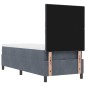 VidaXL Letto Box Spring con Materasso e LED Grigio Scuro 80x200 cm in Velluto