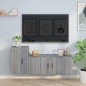 Set Mobili Porta TV 2 pz Grigio Sonoma in Legno Multistrato Set Mobili Porta TV 2 pz Grigio Sonoma in Legno Multistrato