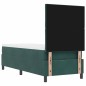 vidaXL Letto Box Spring con Materasso e LED Verde Scuro 80x200 cm Velluto vidaXL Letto Box Spring con Materasso e LED Verde Scuro 80x200 cm Velluto