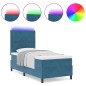 Letto Contenitore vidaXL con Materasso e LED Blu Scuro 90x190 cm Velluto Letto Contenitore vidaXL con Materasso e LED Blu Scuro 90x190 cm Velluto
