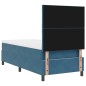 Letto Contenitore vidaXL con Materasso e LED Blu Scuro 90x190 cm Velluto Letto Contenitore vidaXL con Materasso e LED Blu Scuro 90x190 cm Velluto