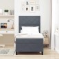 vidaXL Letto con Rete a Molle e Materasso & LED Grigio Scuro 90x200 cm Velluto vidaXL Letto con Rete a Molle e Materasso & LED Grigio Scuro 90x200 cm Velluto