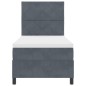 vidaXL Letto con Rete a Molle e Materasso & LED Grigio Scuro 90x200 cm Velluto vidaXL Letto con Rete a Molle e Materasso & LED Grigio Scuro 90x200 cm Velluto