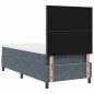 vidaXL Letto con Rete a Molle e Materasso & LED Grigio Scuro 90x200 cm Velluto vidaXL Letto con Rete a Molle e Materasso & LED Grigio Scuro 90x200 cm Velluto
