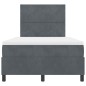 vidaXL Letto Box Spring con Materasso e LED Grigio Scuro 120x190 cm Velluto vidaXL Letto Box Spring con Materasso e LED Grigio Scuro 120x190 cm Velluto