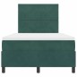Letto a Molle VidaXL con Materasso e LED Verde Scuro 120x190 cm in Velluto
