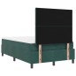 Letto a Molle VidaXL con Materasso e LED Verde Scuro 120x190 cm in Velluto