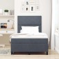 vidaXL Letto Box Spring con Materasso e LED Grigio Scuro 120x200 cm Velluto vidaXL Letto Box Spring con Materasso e LED Grigio Scuro 120x200 cm Velluto