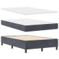 vidaXL Letto Box Spring con Materasso e LED Grigio Scuro 120x200 cm Velluto vidaXL Letto Box Spring con Materasso e LED Grigio Scuro 120x200 cm Velluto