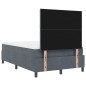 vidaXL Letto Box Spring con Materasso e LED Grigio Scuro 120x200 cm Velluto vidaXL Letto Box Spring con Materasso e LED Grigio Scuro 120x200 cm Velluto