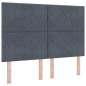 vidaXL Letto Box Spring con Materasso e LED Grigio Scuro 140x190 cm Velluto