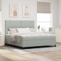 vidaXL Letto con Rete a Molle e Materasso & Luce LED Grigio Chiaro 180x200 cm Velluto vidaXL Letto con Rete a Molle e Materasso & Luce LED Grigio Chiaro 180x200 cm Velluto